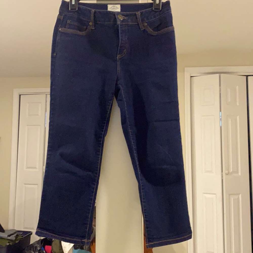 Above ankle Jean. Size  4 petite. Lightly worn